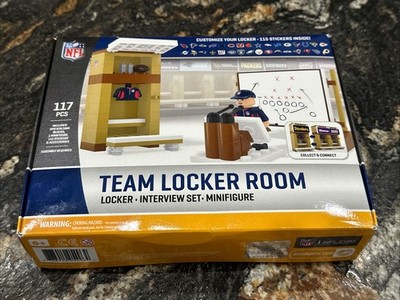 NFL Team Locker Room Locker Interview Set Mini Figure Building Blocks New Sealed