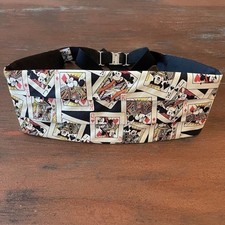 Vintage Mickey Mouse Silk Tuxedo Cummerbund Belt Mickey Casino Made in USA