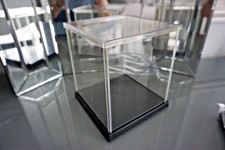 Two Clear Acrylic Display Cases Dustproof Box Collectibles Model 150 x 160mm