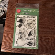 Hero Arts Clear Stamp Set: Let It Snow. Snowman Theme. Cardmaking. New