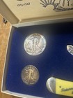 CASE XX USA RETURN OF THE LADY KNIFE 1988 SILVER EAGLE 1946 HALF DOLLAR — photo 4