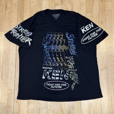 Street Fighter Shirt Mens 4XL Ryu Ken Chun Li Guile Graphic Tee Capcom Gaming