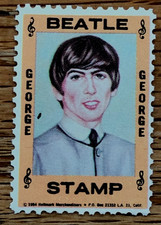 THE BEATLES / GEORGE HARRISON / 1964 HALLMARK STAMP / EXCELLENT!