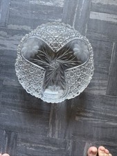 Beautiful Antique Cut Glass Crystal Candy Dis...