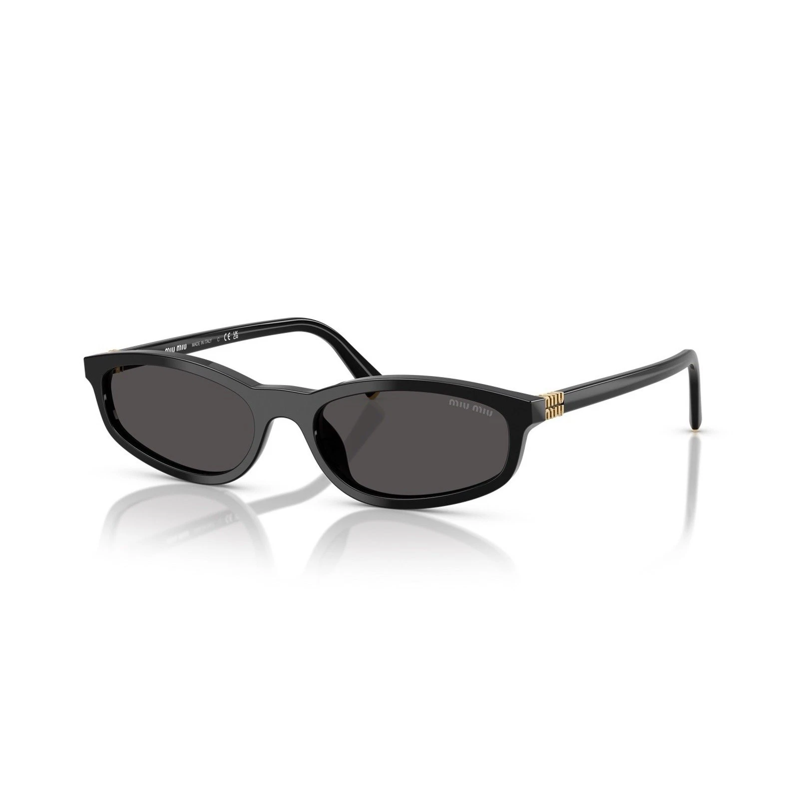 Miu Miu — MIU MIU MU A06S 16K08Z Black Dark Grey Lens Women Sunglasses AUTHENTIC