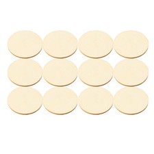  Pièces en bois naturel, tranches rondes, disques en bois inachevés pour