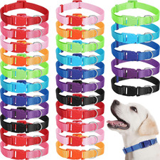 27 Pcs Dog Collar Bulk Adjustable Nylon Puppy Collar for Small Medium Large Dogs