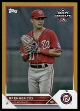 2023 Topps Pro Debut #PDC-128 Brenner Cox Chrome Gold Refractor #/50