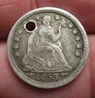 Dug Civil War 1853 Half Dime from Port Hudson