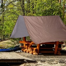 Outdoor Swing Canopy Roof Cover Waterproof Replacement Tarp (Coffee)