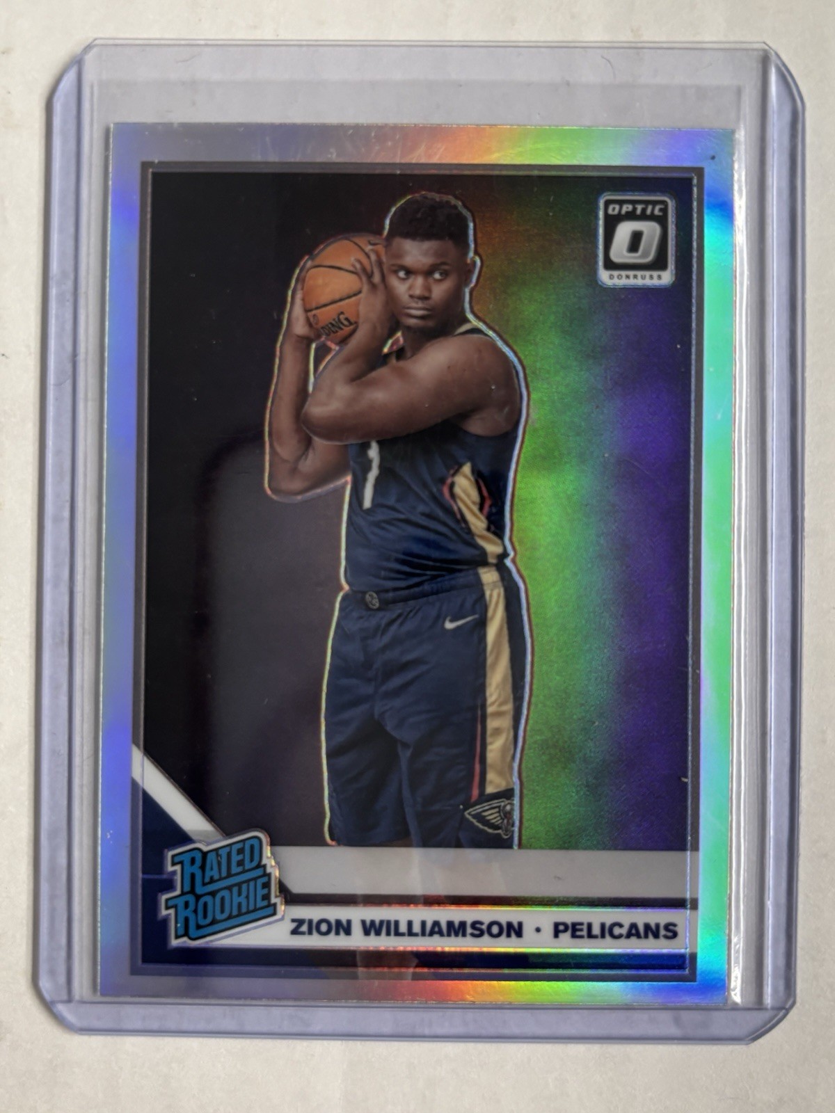 2019-20 Optic Silver Holo Zion Williamson Rated Rookie 158