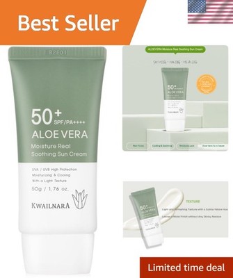 Aloe Vera Soothing Sun Cream with SPF 50 - Non-Nano and Hydrating Formula | 50g