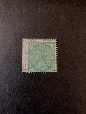 SG148 1873 1/- green plate 11 wing margin   used overseas in ST THOMAS   cds.