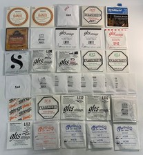 Large Lot of Mixed Mandolin Banjo Strings Steel - GHS, D'aquisto, Martin, Gibson