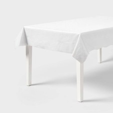 Disposable White Plastic Table Cloth Birthday Party Waterproof Table Cover