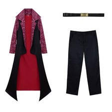 Costume cosplay Dracule Mihawk Halloween Dracule Mihawk vestito + collana cappello croce