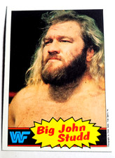 1985 WWF Wrestling #12 BIG JOHN STUDD Pulled From Sealed Pack