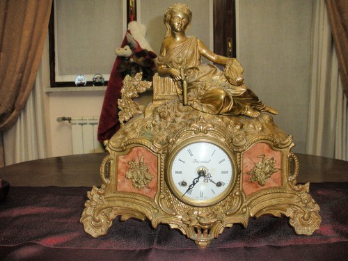 Antico orologio meccanico,in bronzo dorato da tavolo | eBay