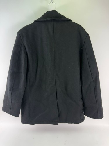 Rothco US Navy Mens Black Pea Coat Wool Military Coat Jacket Size 44L - Picture 3 of 6