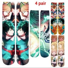 Chaussettes Manga My Hero Academia 30 cm lot de 4 paires deku coton polyester