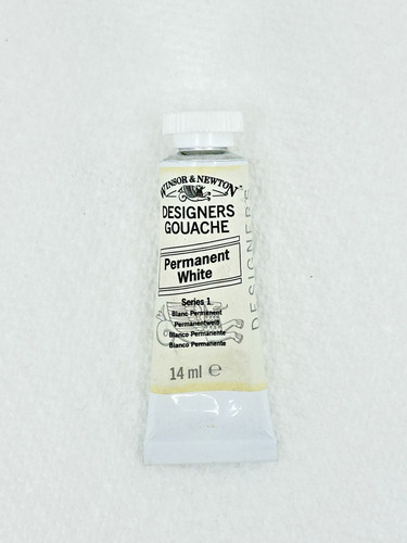 Rare Made in England Winsor & Newton Permanent White Designers Gouache 14ml PW6