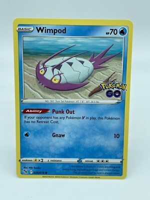 Wimpod Pokémon 025/078 Stamped Pokémon GO Non-Holo Pokémon TCG Mint Unplayed