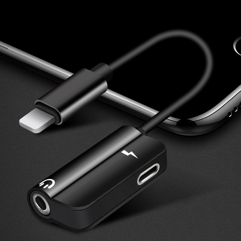2-in-1 Lightning To 3.5mm Headphone Adapter, Dual Headset Splitter, Hi-Fi Audio, Fast Charging, Compatible With IPhone 14/13/12/11 Pro Max/Plus/Mini/ XR/XS/7/8 Plus, IPad - Foto 2