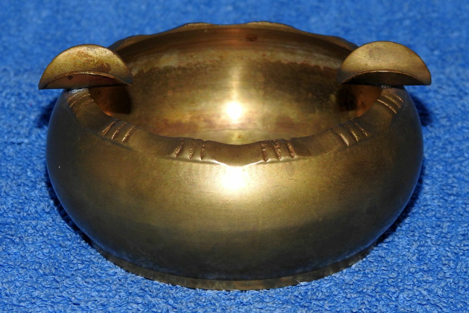 Vintage Trench Shell Ashtray, brass trench art