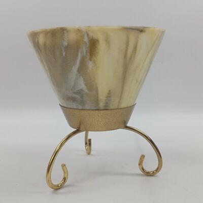 Rare 1960's NOS BECO Atomic Planter 6.5'' w/Base Chicago Bernard Edward Co.