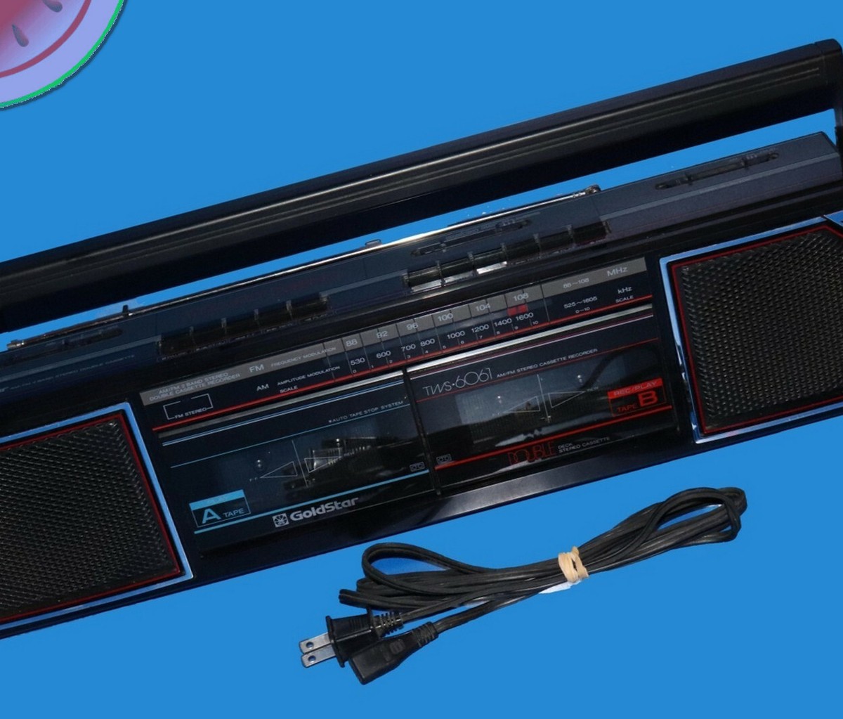 GoldStar BOOMBOX Radio AM FM TWS-6061 Stereo Cassette Portable