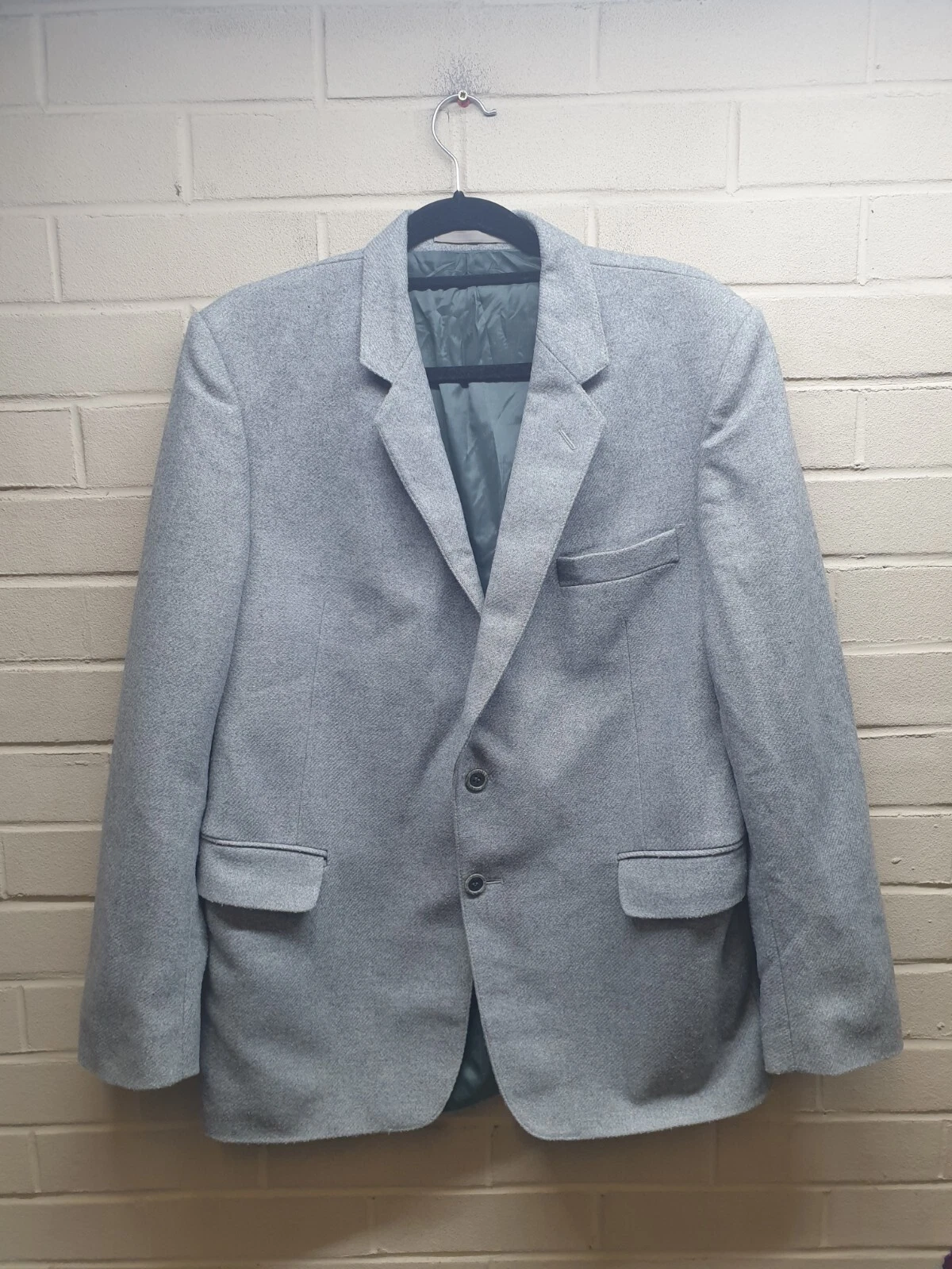 Crestman Grey Wool Blazer Size Large 38” Chest Men’s Classic Workwear Casual