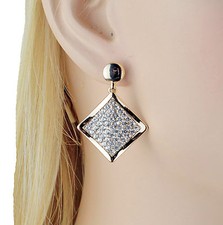 Classy Clear Austrian Crystal Rhinestone Chandelier Dangle Earrings Prom E1208g