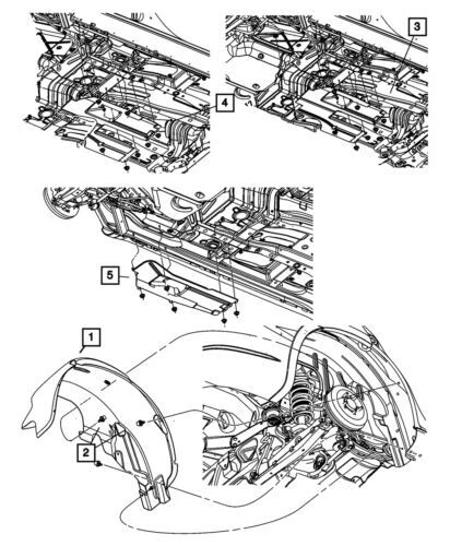 Protector contra salpicaduras derecho para casa de ruedas Dodge Avenger 2011-2014 genuino Mopar 5303908AG Foto 3 de 3