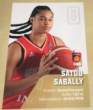 Satou Sabally Autogrammkarte unsigniert DBB Frauen Deutschland Basketball #1