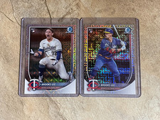2025 Bowman Chrome Brooks Lee Mojo Refractor Rookie (x2) SP Image Variation/Base
