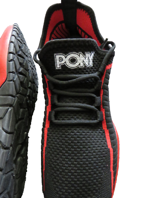 PONY PP1 ROCKY KNIT LACE-UP MESH TRAINER ATHLETIC SPORTS MEN SHOES BLACK/RED 8.5 PONY PP1 ROCKY KNIT LACE-UP MESH TRAINER ATHLETIC SPORTS MEN  main image 2