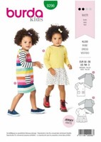 Burda Kinder 9296 Kinder Kleid NäHen Muster 1 Monat - 3 Jahre FäHigkeit: Einfach