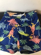 OLD NAVY Boys Dinosaur Swim Trunks 2T - Blue Multicolor, NWOT, Back Pocket