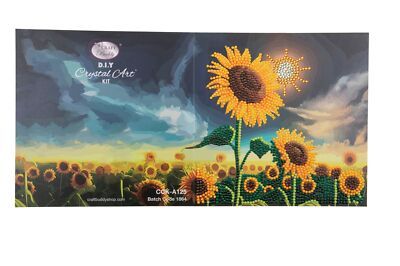 Soulful Sunflower 18x18cm Crystal Art Karte