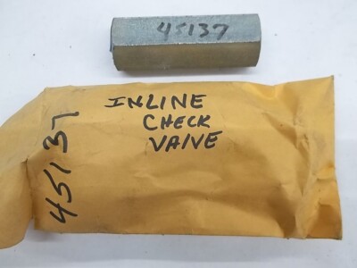 Inline Check Valve Part No. 45137 for Bradco Hydraulic Kit for Loaders/ Backhoes