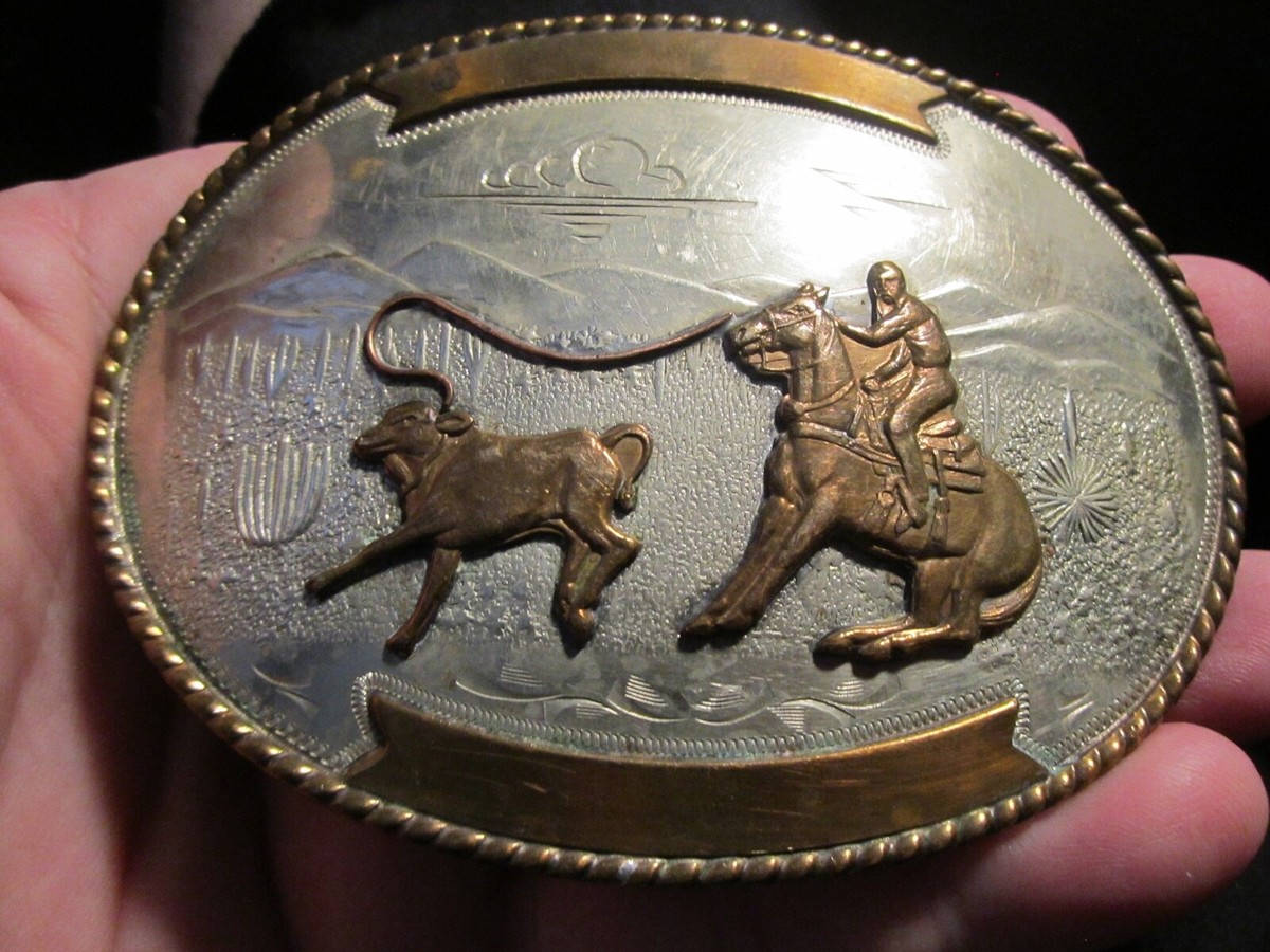 VINTAGE IRVINE & JACHENS BELT BUCKLE WESTERN SCENE - GW20 | eBay display picture 3