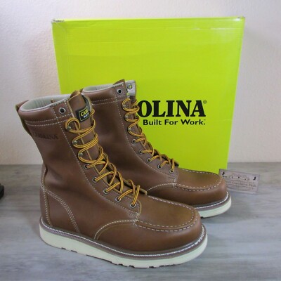 Carolina Men's AMP MX 8'' Moc Toe Wedge Work Boots Dark Brown CA7062