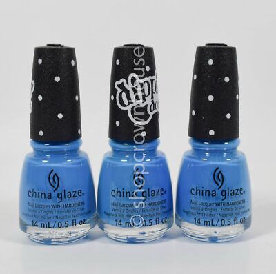 3 Dippin' Dots China Glaze Nail Lacquer Polish Hardeners #1791 BLUE ...
