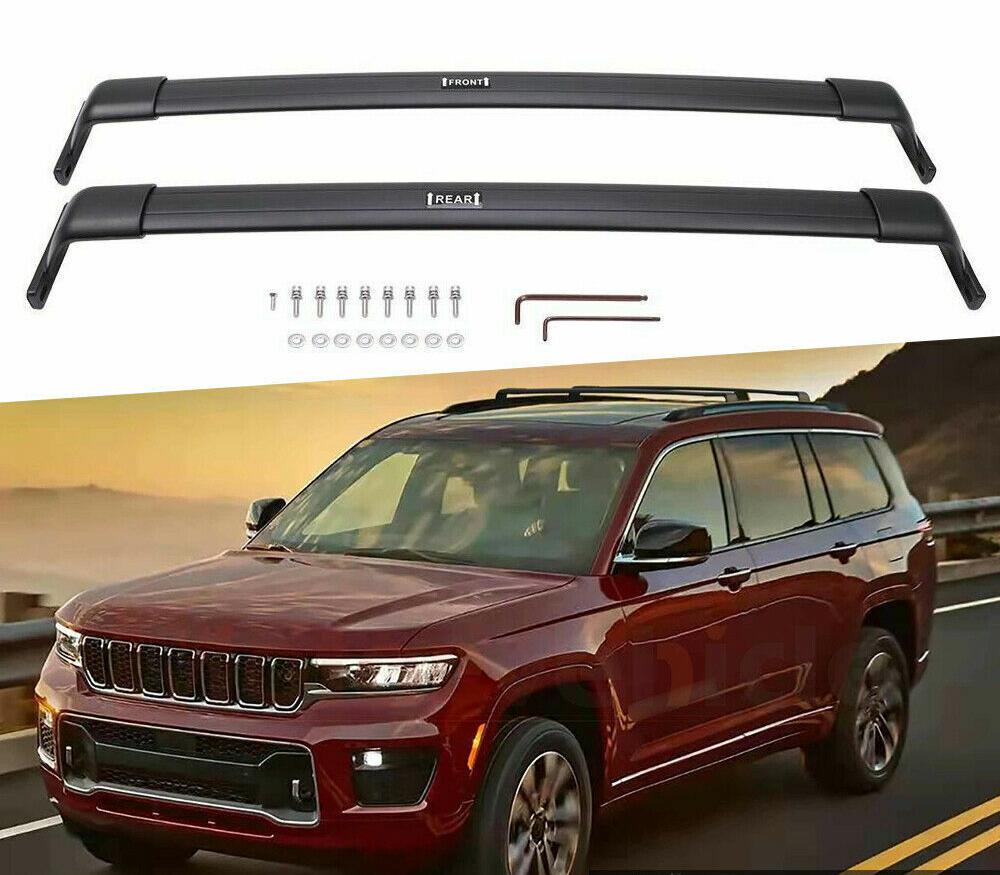Cross Bars Roof Rack Fits For Jeep Grand Cherokee L 2021-2025 Luggage Cargo Bar