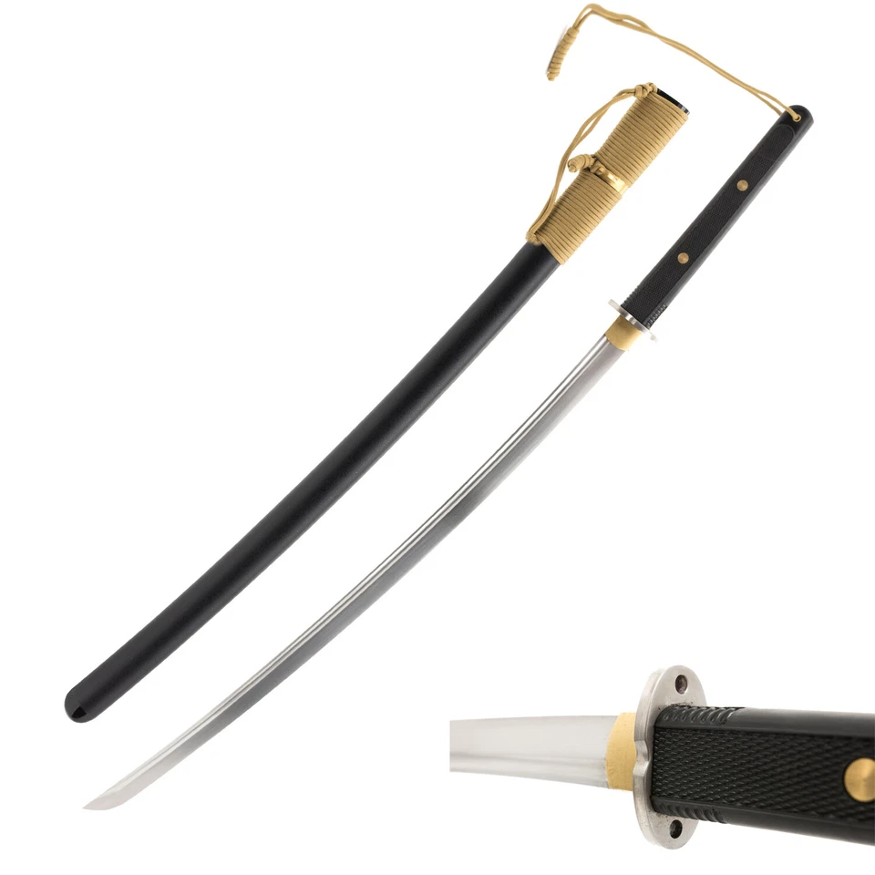 Katana táctica japonesa, forjada a mano, acero al manganeso, espada samurai Foto 3 de 4