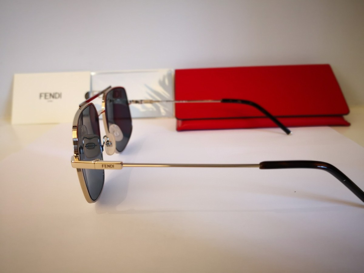 Fendi AVIATOR  SQUARE FF M0007/S Fendi FF M 0007/S ? Rose Gold 0000 Sunglasses : Amazon.in  main image 2