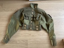 Balmain Khaki Cropped Jacket, Size Xs - Very Very Rare -runway Size 6