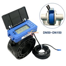 Digital Sandwich Ultrasonic Water Flow Meter Liquid Flowmeter IP68 DN50~DN150mm