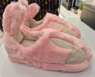 NIB PLAYBOY DIAZ Size S/M pink bunny slippers