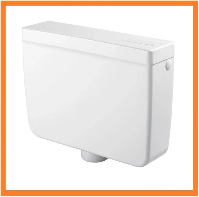 Cassetta scarico wc esterna a zaino per bagno water monotasto 9 litri risciacquo - Immagine 2 di 3